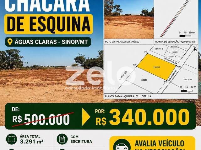 #1211 - Chácara para Venda em Sinop - MT