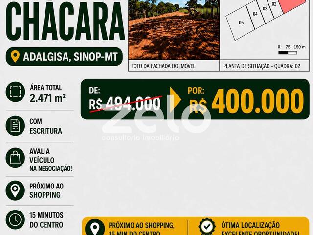 #1210 - Chácara para Venda em Sinop - MT